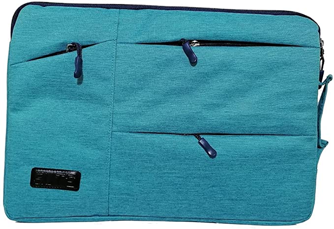 Sleeve bag for laptops/tablets from 10 to 14 inches | lining court | waterproof fabric | turquoise | TRS131406