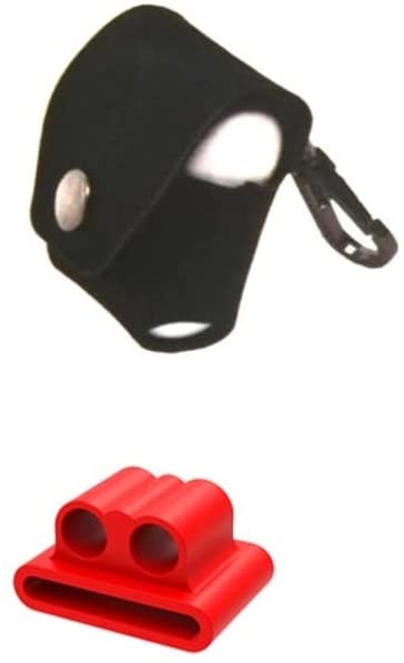 Airpod Black Light Leather Case with Stand for iPod Watch Red