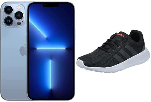 Apple iPhone 13 Pro Max with FaceTime - 256GB, 6GB RAM, 4G LTE, Sierra Blue + Adidas Lite Racer