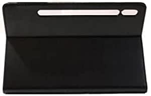 Premium PU Leather Flip Stand Cover for Samsung Galaxy Tab S8 Plus 2022 12.4 Inch, Black