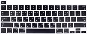 Korean Language Silicone Keyboard Cover Skin Protector Compatible with 2019 Newest MacBook Pro 16 inch with Retina Display Model A2141 (Black)