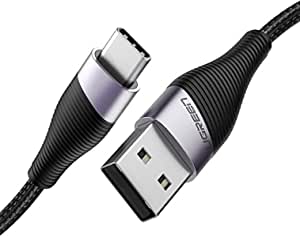 UGREEN USB C Cable 3A Fast Charging Cable Nylon Braided USB Type C Charger Compatible for Huawei P20 Lite Mate 20 Pro P20 Galaxy S10 Plus S9 S8 Note 9 LG G5 G6 Xiaomi Mi A2 Mi 9 etc - 2meter