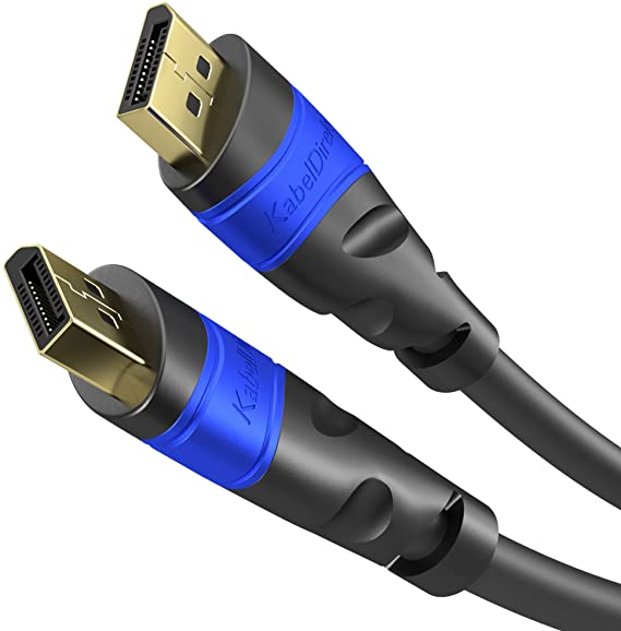 KabelDirekt – كابل DisplayPort – حجم 3 م (إصدار DisplayPort 4 ك 60 هرتز إلى ديسبلاي بورت 1.2) – TOP Series