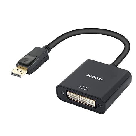 DisplayPort to DVI DVI-D Single Link Adapter, Benfei Display Port to DVI Converter Male to Female Black Compatible for Lenovo, Dell, HP and Other Brand