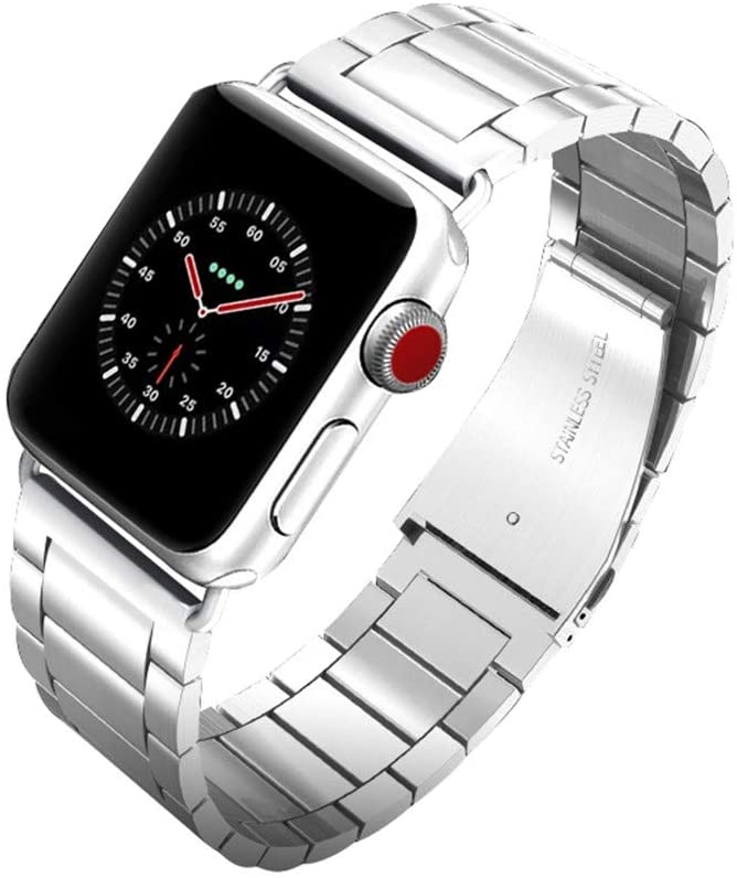 Euler Stainless Steel Watch Band Business Replacement Strap Compatible with Apple Watch Band for iWatch Series 6 SE 5 4 3