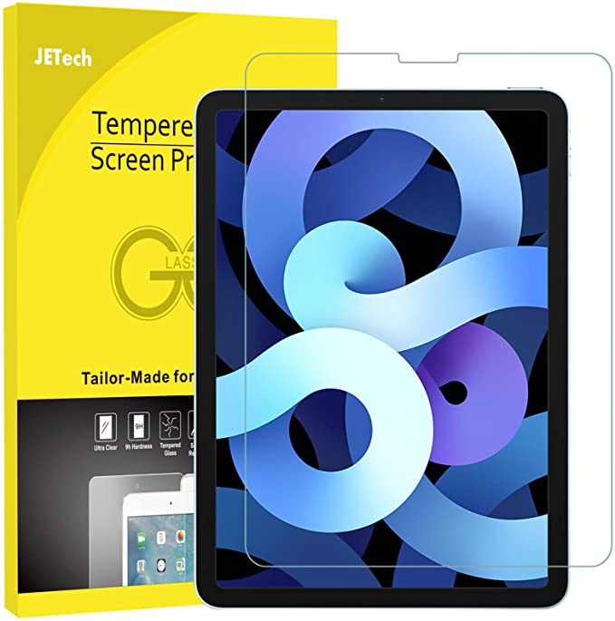 JETech Screen Protector for iPad Air 4 10.9-Inch, iPad Pro 11-Inch All Models, Face ID Compatible, Tempered Glass Film