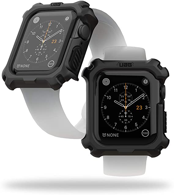 URBAN ARMOR GEAR UAG Compatible Apple Watch Case 44mm, iWatch Series 6/5/4 & Watch SE, Rugged Protective Bumper Case, Black/Black
