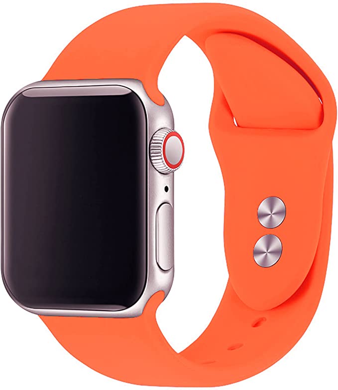 RYB Watch Bands Compatible with Apple Watch Series SE 7 6 5 4 3 2 1 for Women and Men, Soft Silicone Replacement Strap Compatible with iWatch 45mm 44mm 42mm 41mm 40mm 38mm