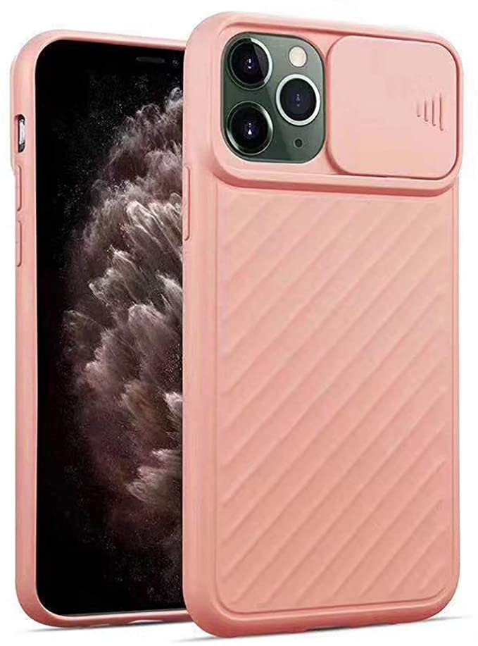 Compatible with iPhone 12 Case iPhone 12 Pro Cover, Stylish Protective Case with Camera Lens Protection Cover for iPhone 12 iPhone 12 Pro 6.1 inch (Pink)