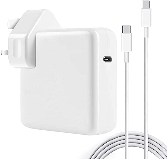 Mac Book Pro Charger, 61W USB C Charger Power Adapter Compatible for MacBook Pro 13'' 12'' 2016 Late MacBook Air 13'' 2018 Late Included USB-C to USB-C Charge Cable