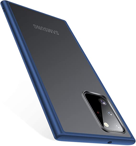 TORRAS Shockproof Galaxy Note 20 Ultra Case, [Military Grade Drop d] Translucent Matte Hard Back with Soft Edge Slim Protective Designed for Samsung Note 20 Ultra Case 6.9 Inch, Blue Iris