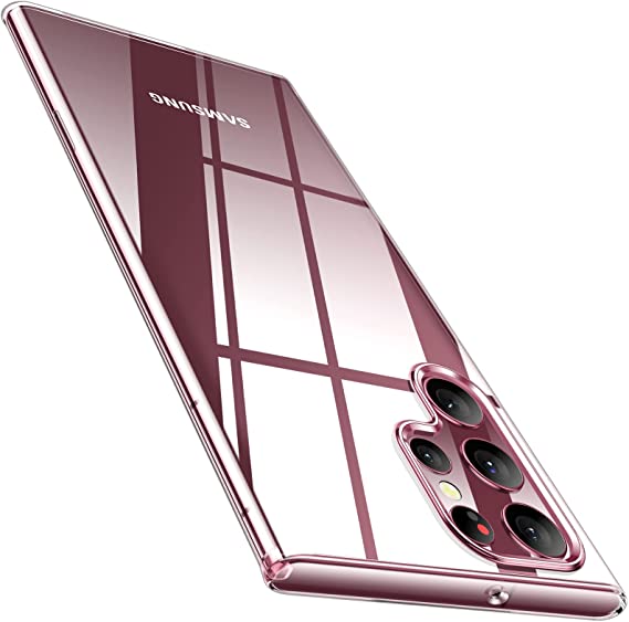 TORRAS Crystal Clear Designed for Samsung Galaxy S22 Ultra Case, [Against-Yellowing] Galaxy S22 Ultra Case, Slim Thin Shockproof Protective Case Designed for Samsung S22 Ultra 5G 6.8'', Crystal Clear