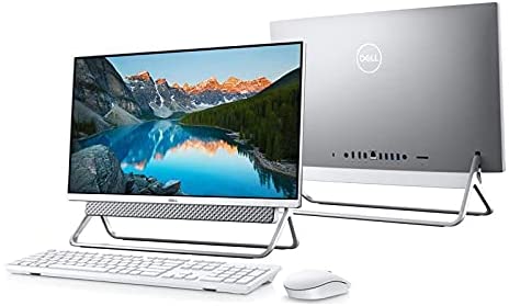 DELL INSPIRON 5400 AIO PC Intel ntel Core I5-1135G7, 2.4Ghz-8M cache 11th Gen 8GB DDR4, 1TB Sata 256GB M.2 NVMe SSD, 23.8"FHD TOUCH Nvidia GF MX330 2GB DED SILVER White KB , Mouse
