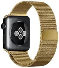 Stainless Steel Band with Case Compatible with Apple Watch Bands 40mm for Women Men, Adjustable Magnetic Milanese Mesh Metal Strap for iWatch Series 6/5/4/3/2/1 SE