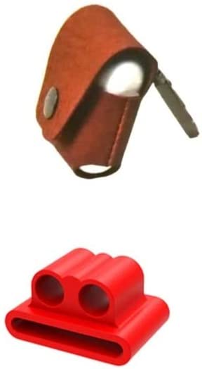 Airpod Light Leather Case with Earphone Stand for Watch Red