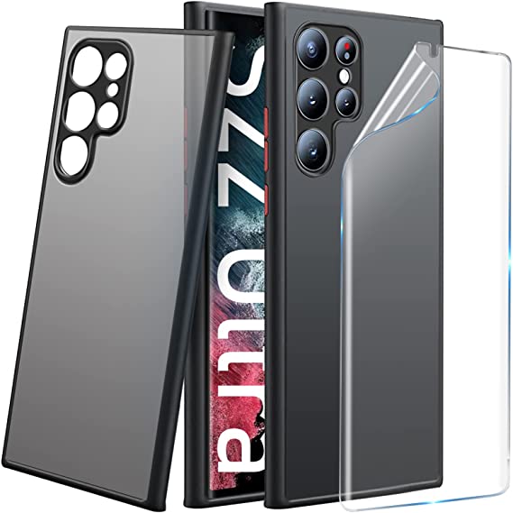 Samsung Galaxy S22 Ultra Case with S22 Ultra Protection Screen, Hard Plastic Case Shockproof Cover, Protective Case for Samsung S22 Ultra 5G/6.8 Inches [Ultra Lightweight] [Ultra Slim]