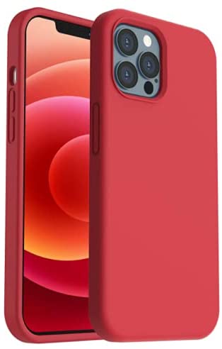 Silicone iPhone 12 & iPhone 12 Pro Case/Cover; Full Body Protection Shockproof Drop Protection Case (Red)