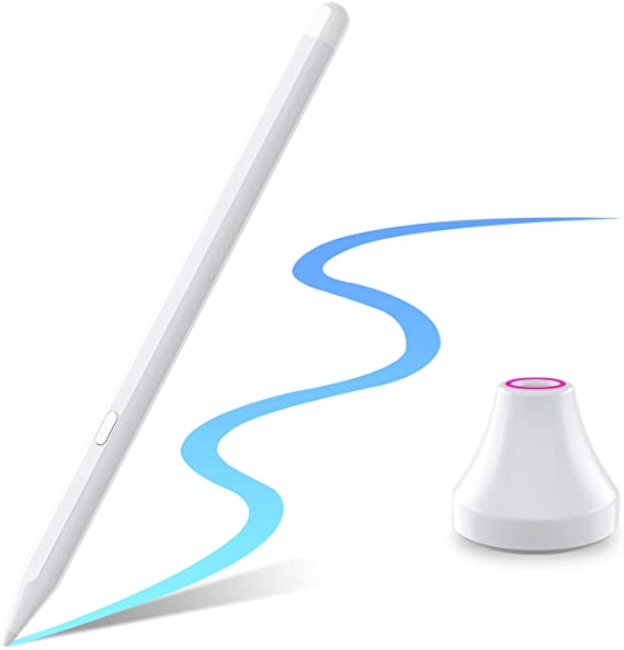 Stylus Pens for Touch Screens with Magnetic Design, Active Rechargeable Stylus with Glove Compatible with Apple iPad/iPad Air/iPad Mini/iPad Pro/iPhone/Android/iOS/Samsung/Kindle and Other Tablets
