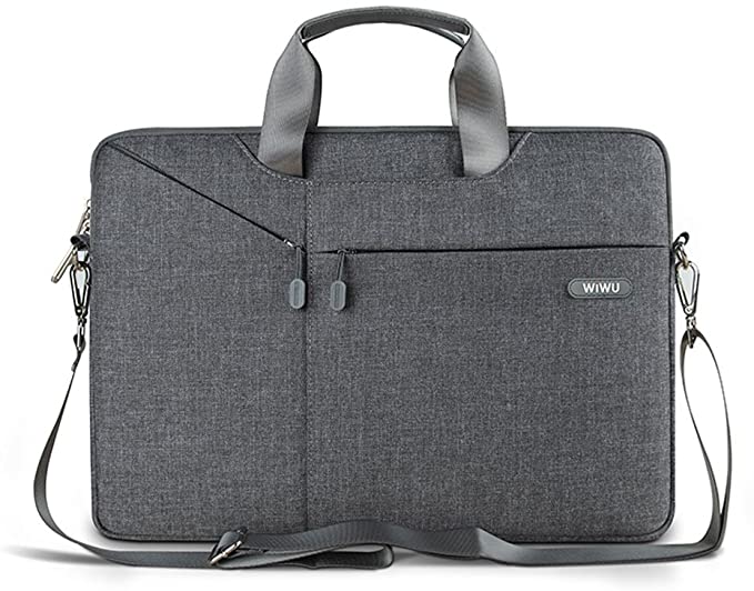 WiWU® Gent Business Messenger Bag for 15.6" Laptop, Grey Color, Grey, 15.6", Sleeve