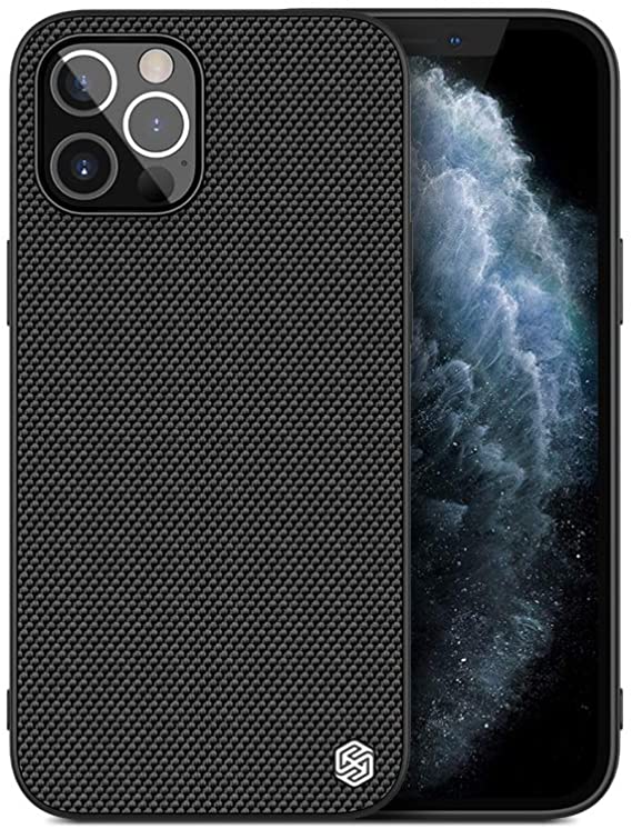 Nillkin Case for Apple iPhone 12 Pro Max (6.7" Inch) Textured Series Nylon Fiber Tough & Durable PC + TPU Material Luxury Protect Black