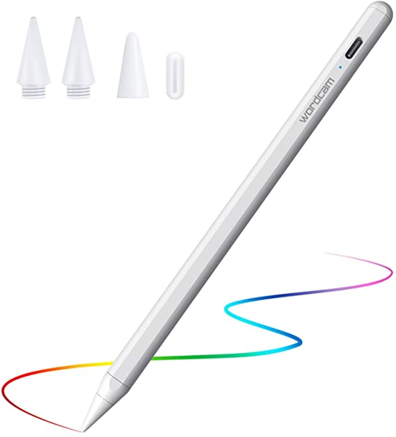 Wordcam 2021 Stylus Pen for Apple iPad, iPad Pencil with No Lag, High Precision, Tilt, Palm Rejection, for (2018-2020) Apple iPad 7th 8th Gen/iPad Pro 11''&12.9''/iPad Mini 5th Gen/iPad Air 3rd Gen