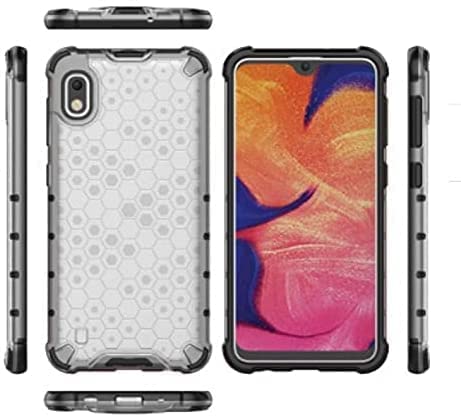 جراب لهاتف Samsung Galaxy A10 غطاء حماية ممتص للصدمات مضاد للصدمات - غطاء حماية شديد التحمل من GrabMobily - شفاف وأسود
