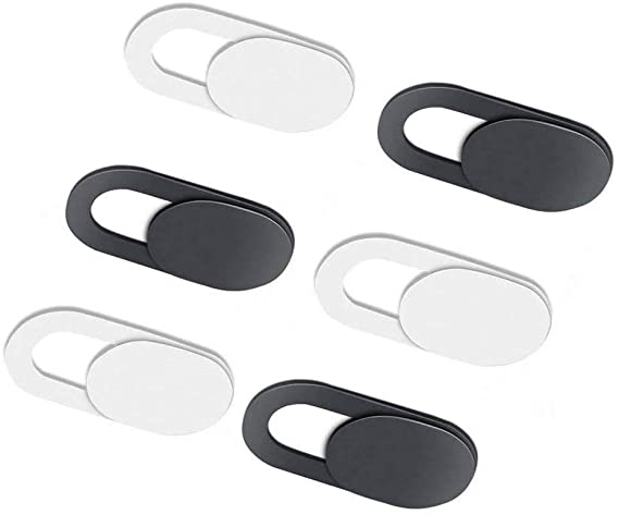 Webcam Cover Slide,Smartphones Laptop Camera Cover Slide, for Laptop,Computer,PC,Mac,MacBook Pro,iPhone,Smartphones, Your Privacy and Security[6-Pack] (White + Black)