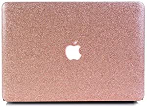 Bling Artificial Crystal White Stone Zircon Diamond Rubberized Hard Case Cover for MacBook Pro 13 inch with Retina Display (Model: A1425 and A1502) (Bling-Rose Gold)