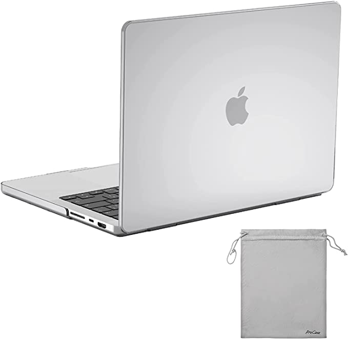 ProCase for MacBook Pro 14 Inch 2021 Case (M1 Pro / M1 Max), Hard Case Shell Cover -Crystal