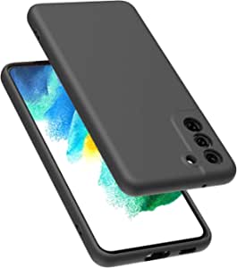 Samsung Galaxy S21 FE 5G Case [Not for S21,S21PLUS,S21ULTRA], Liquid Silicone Case with Microfiber Lining Thickening Shockproof Design Soft Phone Case Cover for Samsung S21 FE 5G - Black