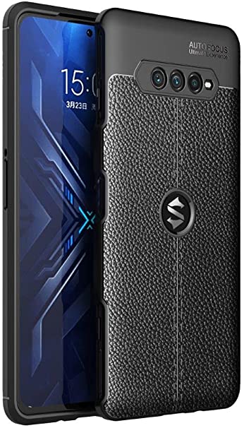 Xiaomi Black Shark 4, Shockproof Original Leather Pattern Back Case Cover Carbon Fiber From CompuMisr - Black