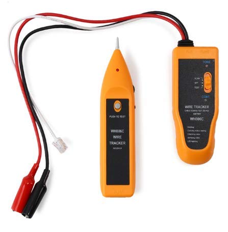 WH806C LAN Network Cable r for UTP STP Cat5 Cat5E Cat6 RJ45 RJ11 Telephone Wire Tracker Diagnose Tone Tracer not Including Batteries