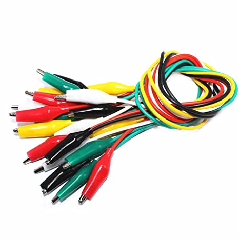 DOUBLE-END ALLIGATOR CLIP WIRE TEST CABLE CROCODILE (30CM / 5-PIECE PACK)