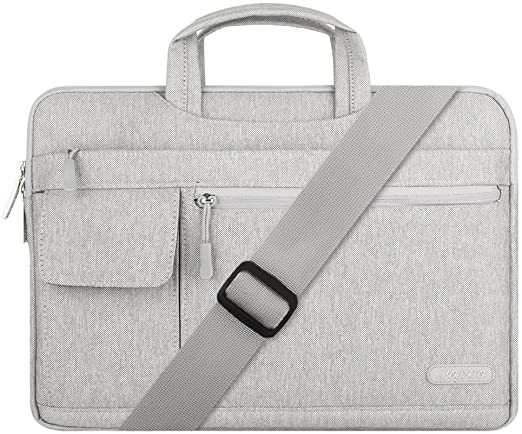MOSISO Laptop Shoulder Bag Polyester Flapover Briefcase Sleeve Case
