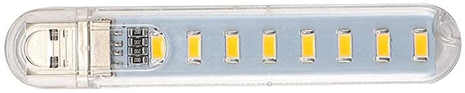 SOLDOUT™ USB Gadgets Mini USB LED Light For Book Lights 8 LEDs SMD For PC Laptops Notebook Mobile Power Charger Reading Bulb (Warm White)