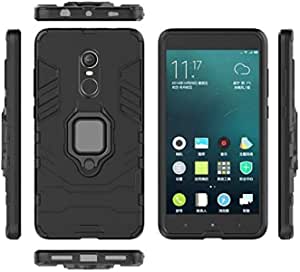 جراب جهاز شاومى Redmi Note 4X / Note 4 - غطاء الرجل الحديدي/شديد التحمل - غطاء عالي الجودة من GrabMobily - جراب حماية متكامل مقاوم للصدمات من مادة TPU مع مسند ظهر - لون اسود