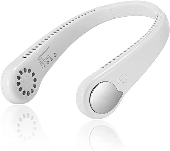 Portable Neck Fan, Hands Free Bladeless Fan, Hands Free Bladeless Fan, Personal Neck Fan with Three-speed Change and USB Rechargeable for Travel, Sports Carry, Outdoor Activities