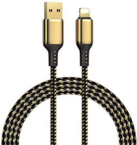 WIWU GD-100 USB Compatible Lightning 18K 20W Data Cable, Golden - 2m