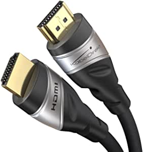KabelDirekt – 3m – 8K HDMI 2.1 Ultra High Speed HDMI cable, certified (48G, 8K@60Hz, latest standard, officially licensed/tested for optimal quality, perfect for PS5/Xbox/Switch, silver/black)