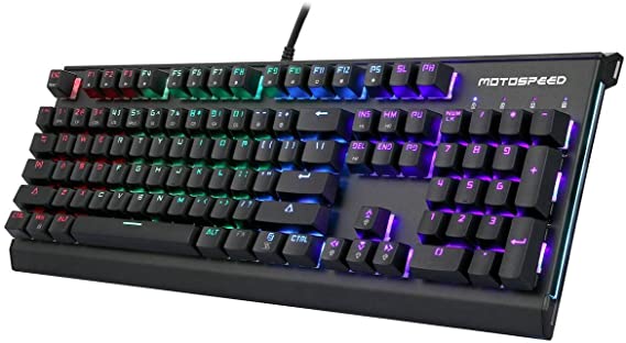 Motospeed CK76 RGB Backlit Mechanical Gaming Keyboard 104 Keys - HighEnd | Red Switch