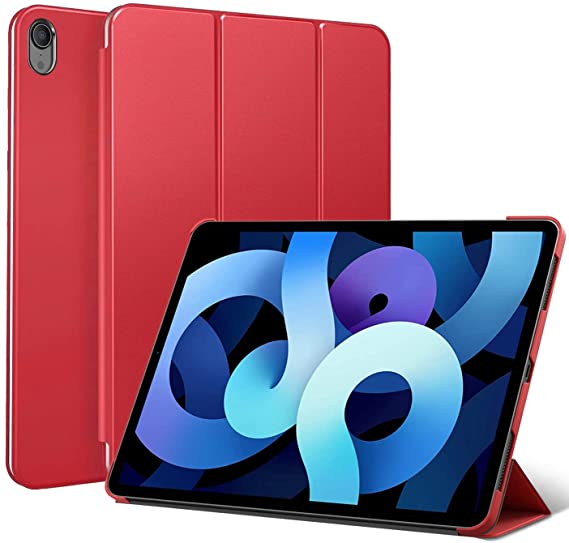 Smart Case Compatible with iPad Mini 6 Case 8.3 Inch 2021 iPad Mini 6th Generation Smart Case Flip Cover Leather Case Soft TPU Back And Trifold Stand With Auto Sleep (Red)
