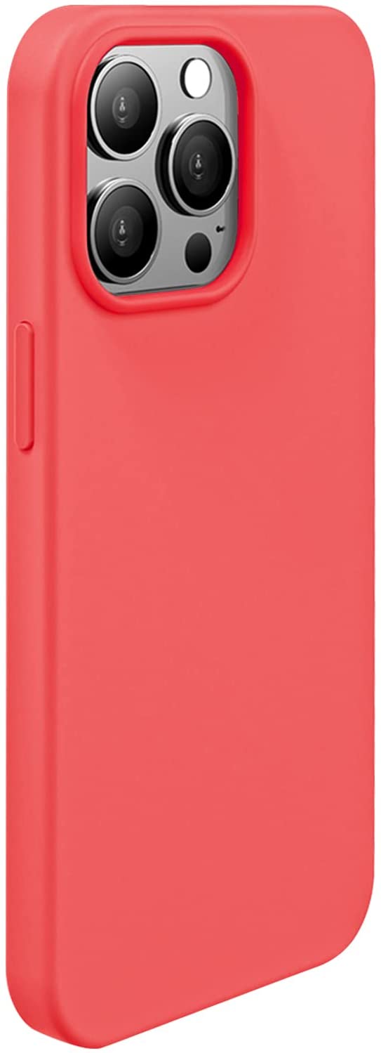Compatible with iPhone 13 Pro Max Case, Liquid Silicone Shockproof Phone Case with Soft Anti-Scratch Microfiber Lining, Heavy Duty Protective for iPhone 13 Pro Max 6.7" - Red