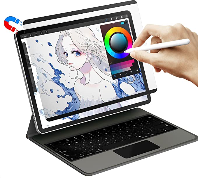 Magnetic Paper ipad screen protector Compatible iPad Air 4 10.9 Inch 2020 / iPad Pro 11 inch (2021 & 2018), Removable &Reusable, Easy Installation and Bubble Free. (Not Glass)