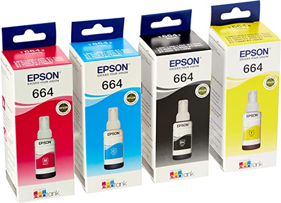 Epson EPT664BK/C/M/Y (2) Ink Cartridge (Pack of 4)