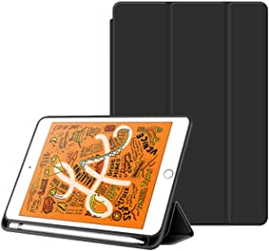 KenKe Compatible for iPad Air 3 10.5 Case with Pencil Holder,Ultra Slim Auto Sleep/Wake,Soft Silicone TPU Back Smart Cover Protective for iPad Air 3th Generation 10.5 Inch Case 2019 - Black