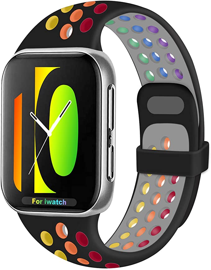 Geoumy Bands Compatible with Apple Watch Band 38mm 40mm 42mm 44mm, Stainless Steel Mesh Loop Replacement Men Women Strap for iWatch Series SE/6/5/4/3/2/1