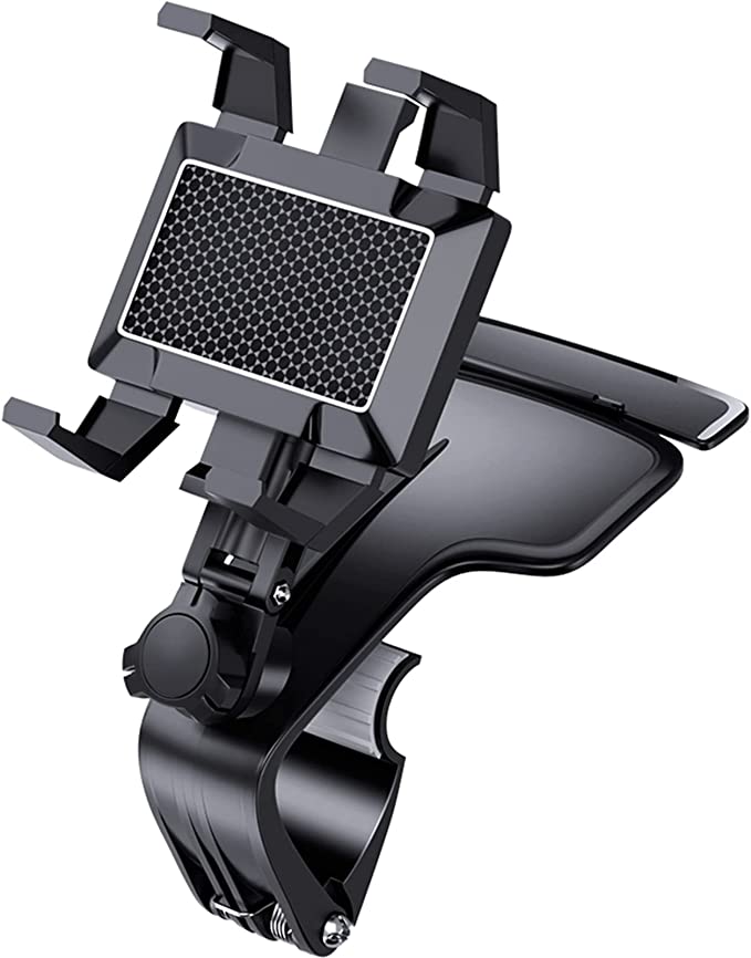 Car Phone Mount-Phone Holder for Car-Adjustable Rotation 360° Car Phone Holder Mount- Dashboard Bracket Rear View Mirror Universal Stand Clip-HUD Holder Car Fit for All Phones iPhone