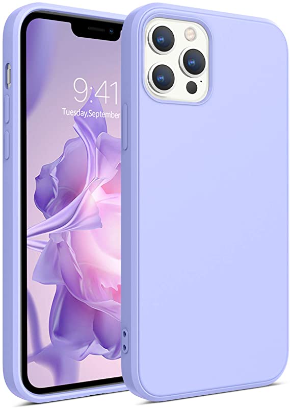 BENTOBEN Compatible with iPhone 12 Pro Max Case 6.7 inch 5G 2020,Soft Silicone Slim Thin Gel Rubber Bumper Hybrid Hard Back Shockproof Drop Protective AntiScratch NonSlip Girl Women Phone Cover,Purple