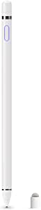 Stylus Pen for Touch Screens, Active Pencil Smart Digital Pens Fine Point Stylist Compatible with iPhone iPad Pro Air Mini and Other Tablets (White)