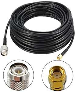 OHM - TNC male To RP-SMA male cable RG58 50ohm 10 Meter length